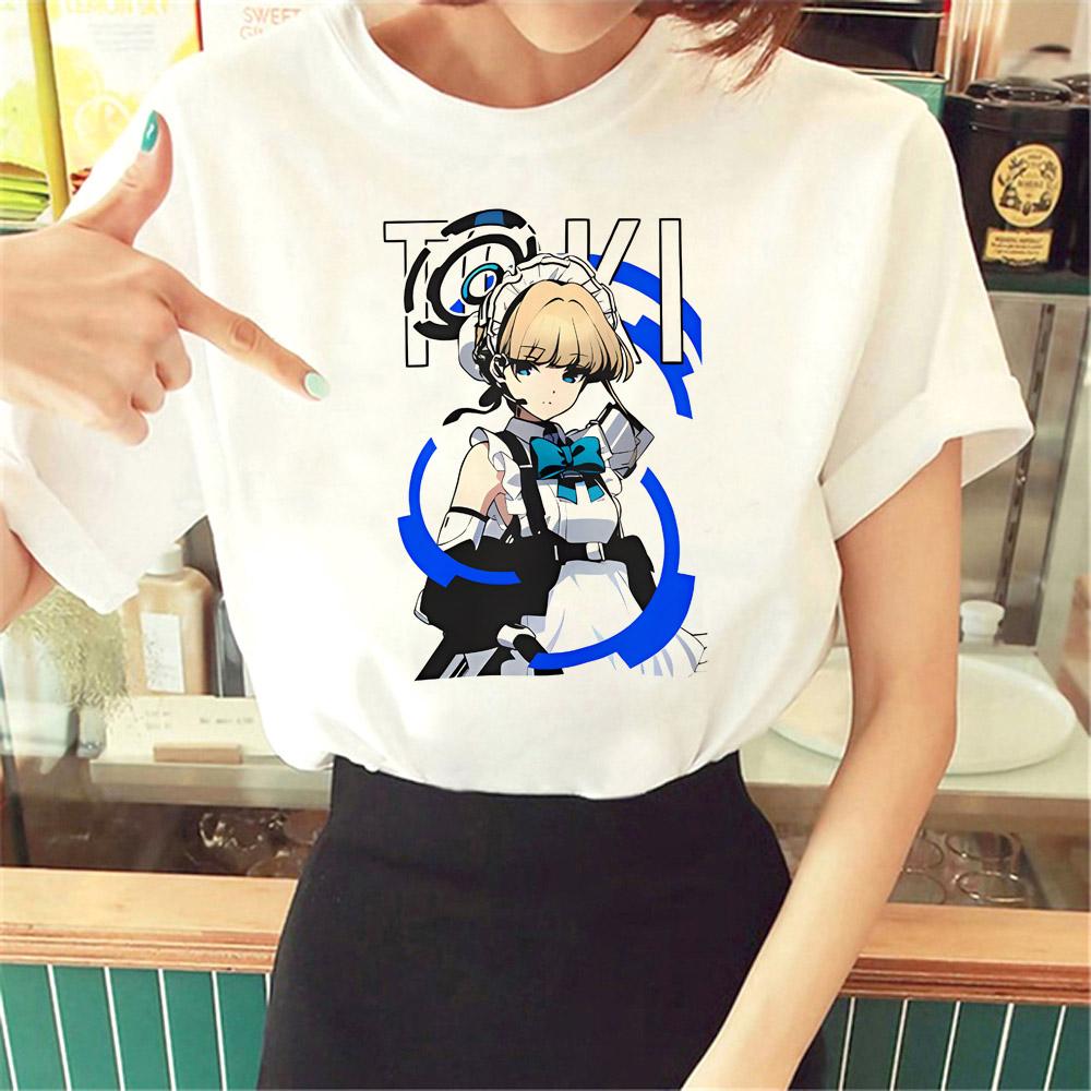 Blue Archive T Shirt Women Anime Cosplay Unisex Clothing Unisex Graphic TShirts Cartoon Clothes S