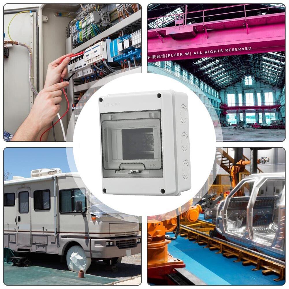 Accessories Fuse Box ABS Lockable Surface-Mounted 1 Row For 5 Modules Distribution Box IP65 Waterproof Brand New