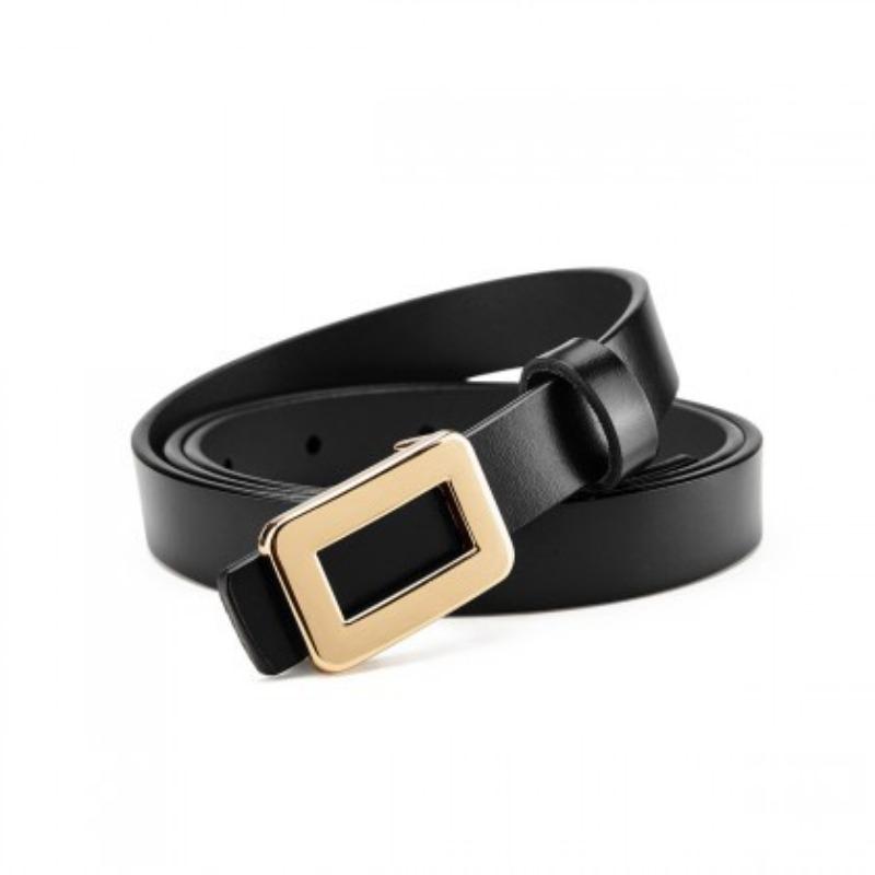 Women'S Belt Fashion Thin Belt Decorative Dress Versatile New Skirt Smooth Buckle Women'S Belt Women'S