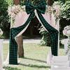 Giant Plaid Bow Decor for Room Wall Backdrop Oversized Large Green Bow Decoration 75x18 Inch Ribbon Tie for Baby Shower Wedding Birthday Party