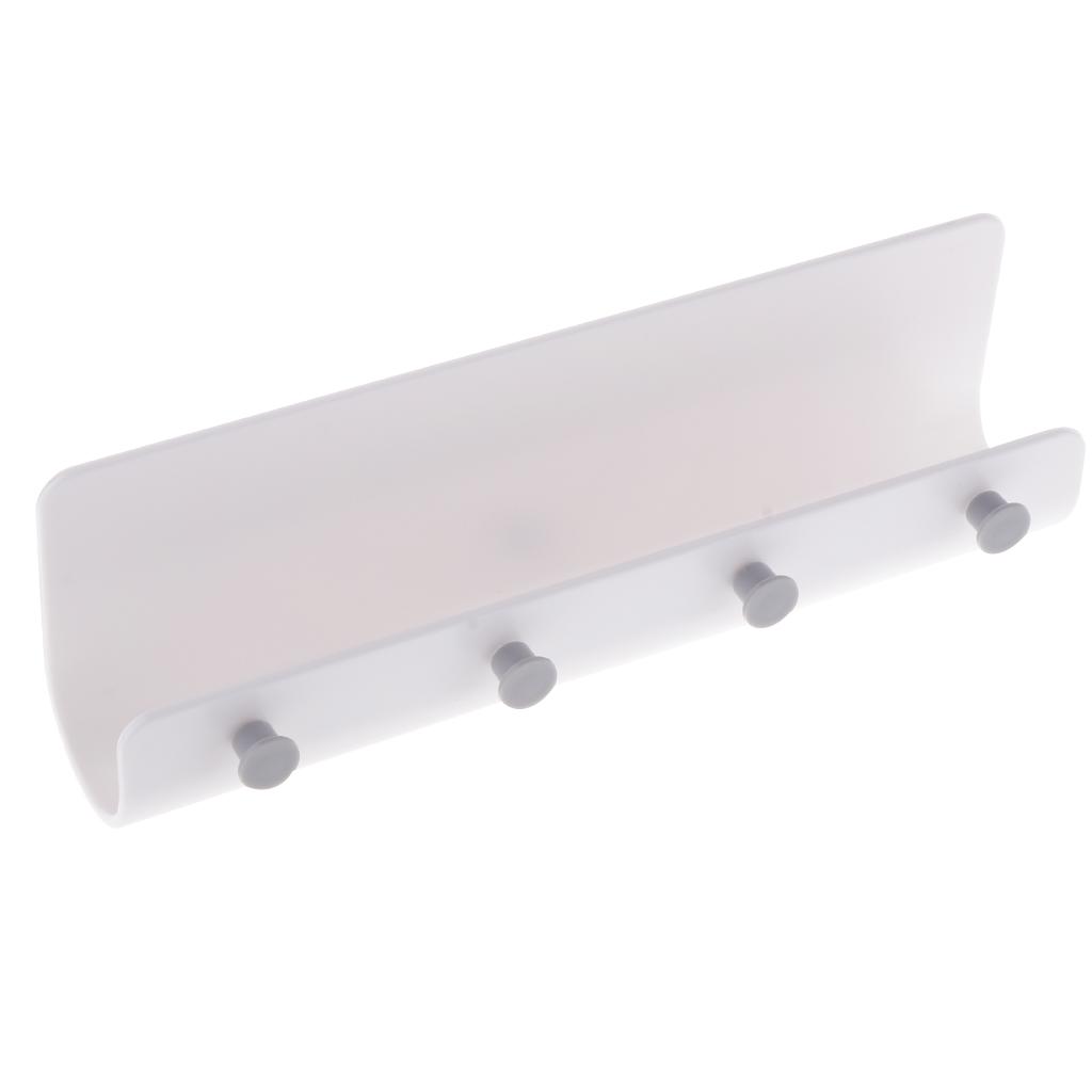 Wall Mount Holder with Storage Basket Holds Board Spray Bottles Starch Laundry Rooms - White