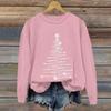 Ladies' Christmas Printed Casual Long Sleeved Round Neck Sports Hoodie Top