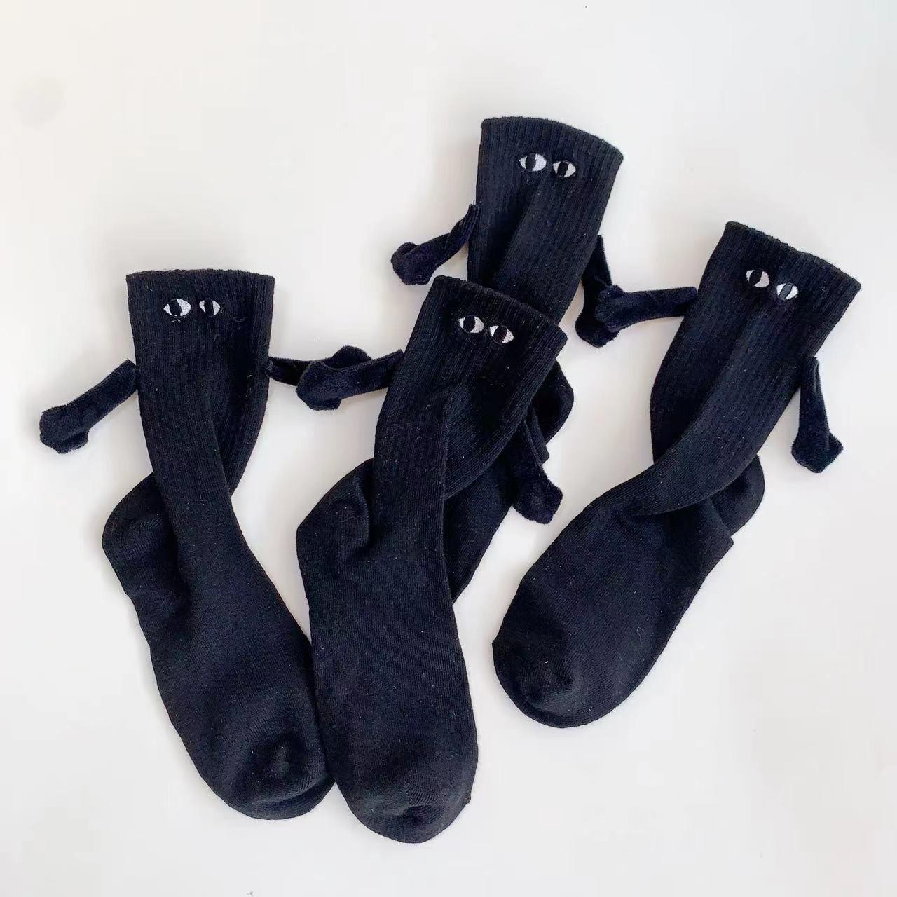 Autumn And Winter Cute Hand-In-Hand Socks Women S Thin Children S Socks Funny Leg Cover Japanese Jk College Style Calf Stacking Socks holding hands socks