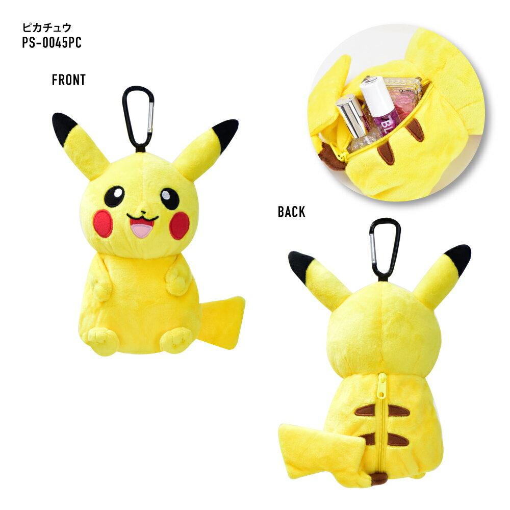 Pocket Monster Pokémon Pouch Plush Cosmetic Travel Mini Small Pikachu Eevee Gengar Snorlax Children Kids Elementary School Students Junior High Ladies