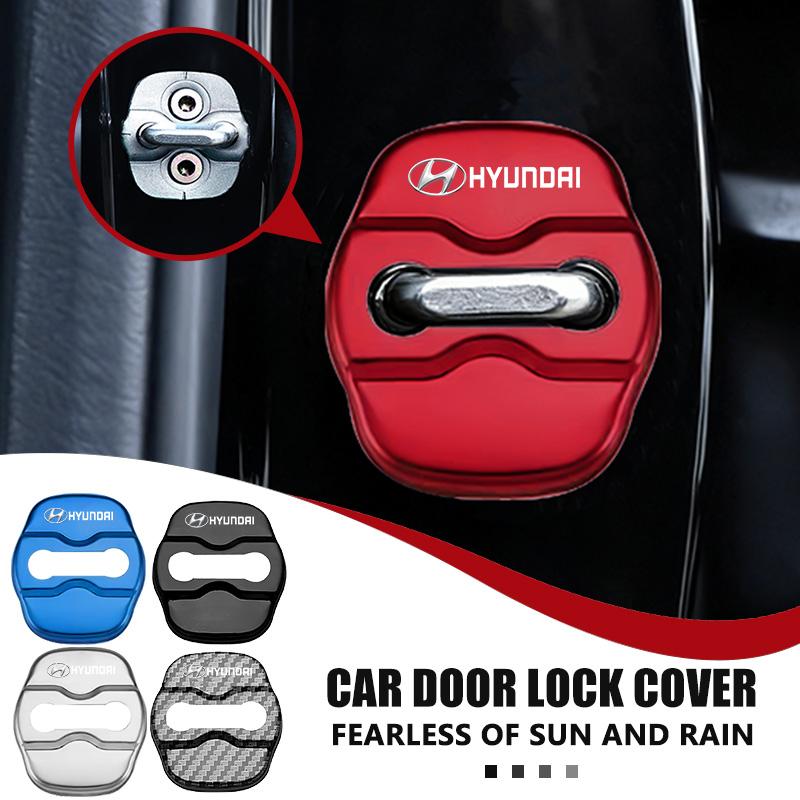 Stainless Car Door Lock Buckle Trim Cover Protector Rust Accessories For Hyundai GDi N Line i10 Azera Genesis G70 G80 G90 Accent R8