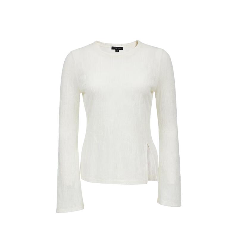 VEROMODA Women's Wool Blend Textured Long Sleeve Top