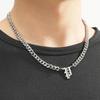 Stainless Steel English Letter Pendant Cuban Necklace - Hip-Hop Trend