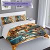 3pcs Cartoon Z-Zeldas pattern bedding set duvet cover set includes duvet cover &pillowcases, perfect all season bedroom decoration & gift