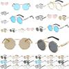 Vintage Retro Round Steampunk Sunglasses With Metal Frame And Uv400 Protection For Men And Women