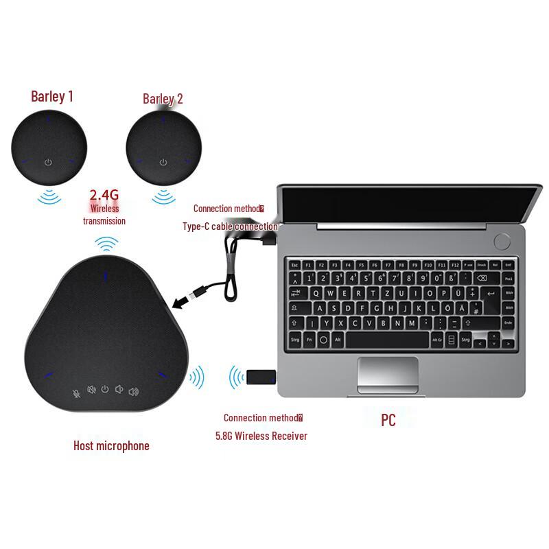 Sunghua Vision SH-M6WEX 5.8G Wireless Omnidirectional Conference Microphone (CN version)