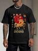 Men'S 2026 Lunar New Year Horse & Red Golden Dragon Tunic T-Shirt - Breathable M