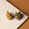 Charming Wooden Kitten Figurine - Handcrafted Cat Decor For Home, Perfect Gift Idea Cat Figurine Cat Accessories