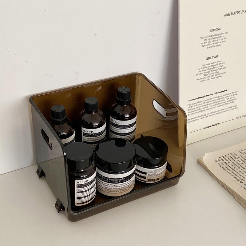 Transparent Storage Box Dormitory Cosmetics Sorting Organizer Multi Purpose Desktop Sundries Storage Stackable Drawer Box