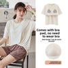 Womens Summer Sleep Suit With Round Neck Short Sleeve Top And Shorts For Relaxed Lounge Wear