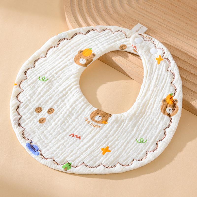 Weiches sechslagiges Baby-Lätzchen aus reiner Baumwolle - Mullwindel für Neugeborene