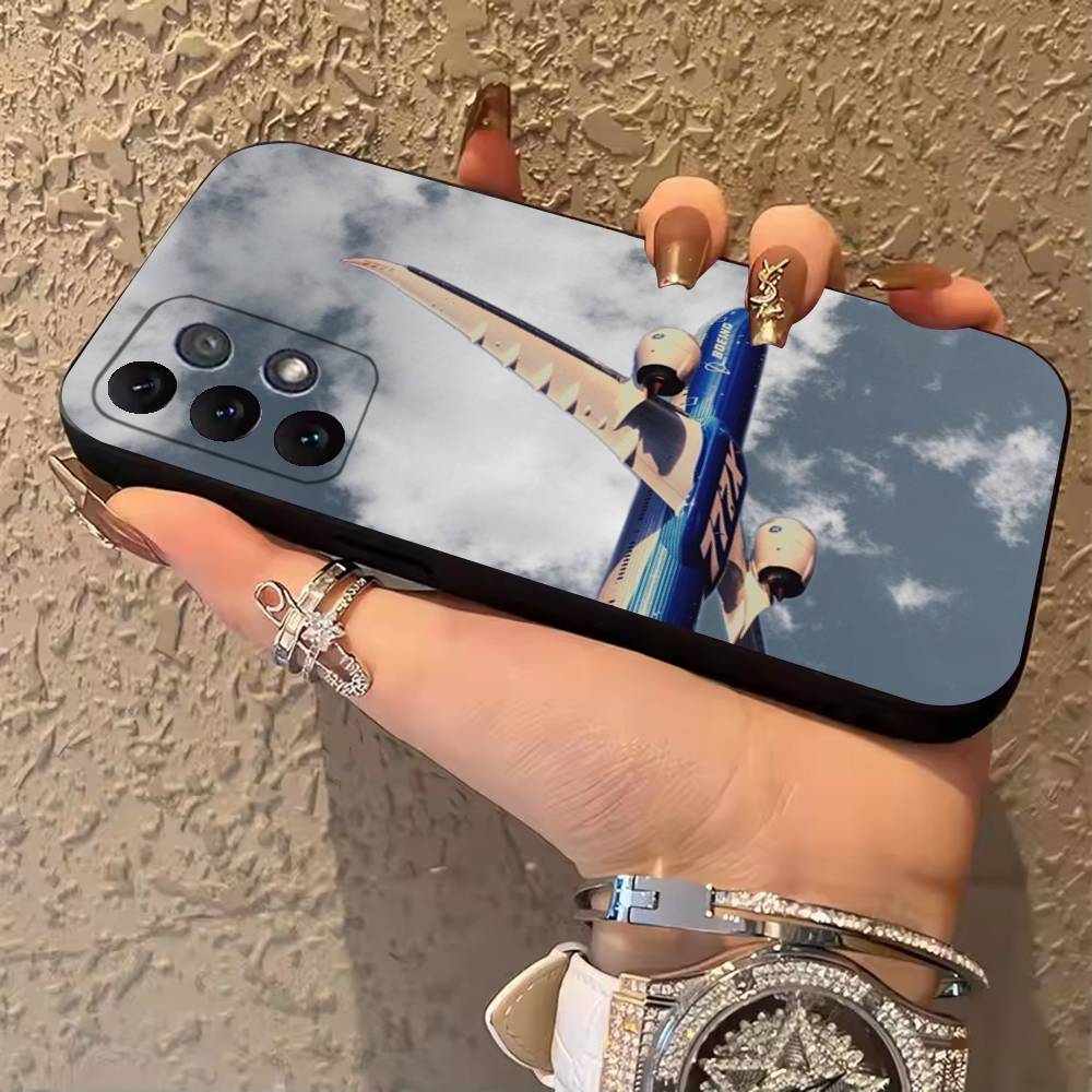 

B-BoeingS 777 Top Airplane Phone Case For Samsung Galaxy A13,21s,22,31,32,52,53,71,80,A91 Soft Black Shell SamsungA22 4G