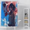 Anime Themed Shower Curtain , Waterproof Fabric with Iconic Characters for Unique Bathroom Decor, Perfect for Fans