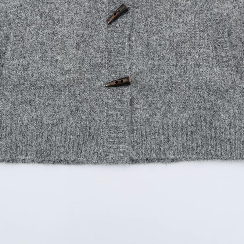 Women's Retro Fair Isle Horn Button Cardigan - 2026 Autumn/Winter Collection
