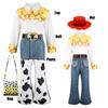 Toy Story Woody Dress Up Costume Kids Cosplay Jessie Top+Pants+Scarf+Belt Sets Girls Halloween Carnival Party Fancy Party Outfit