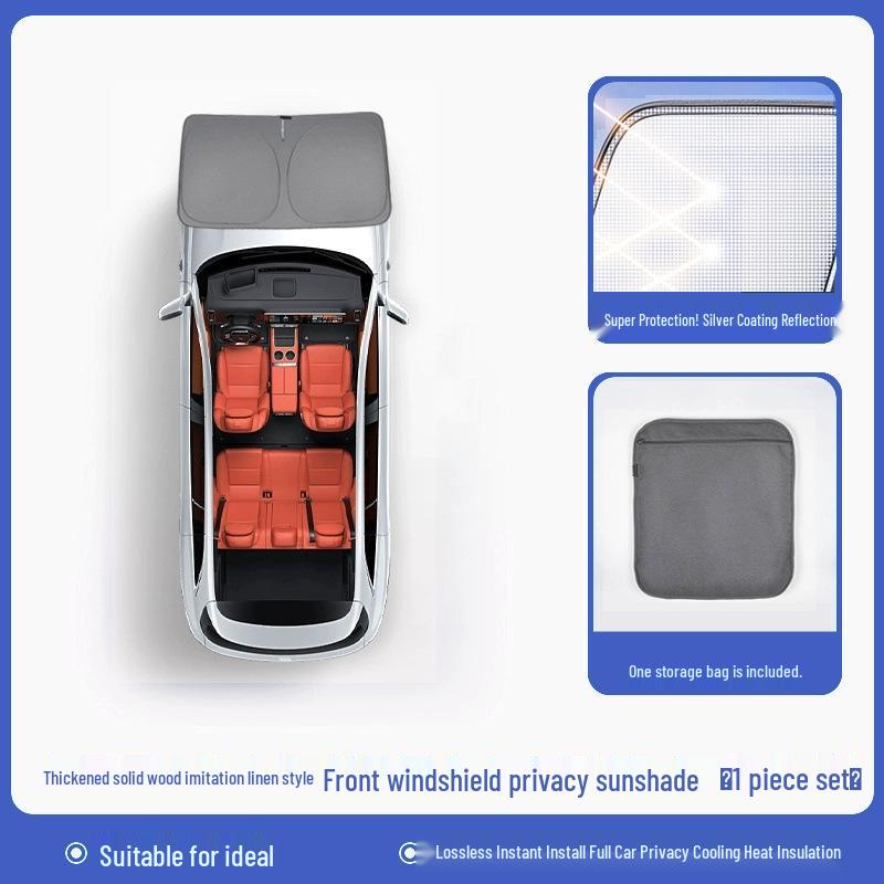 Double-layer sunshade for Buick GL8/Regal, covering side windows and windshield. Front Windshield