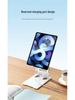 Foldable Metal Tablet Stand for Desktop: Adjustable for Online Classes & Gaming