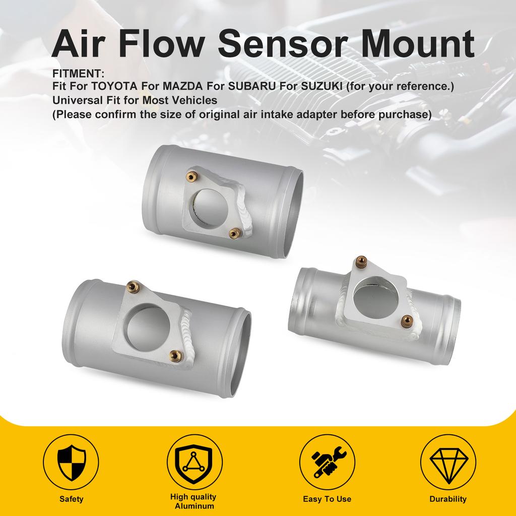 EPAA02G10K63  2"/2.5"/3" MAF Mass Air Flow Sensor Mount Adapter Pipe Tube Flange Base For Nissan For Honda For Ford
