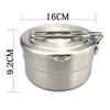 Portable 1.5L Stainless Steel Outdoor Cooking Pot