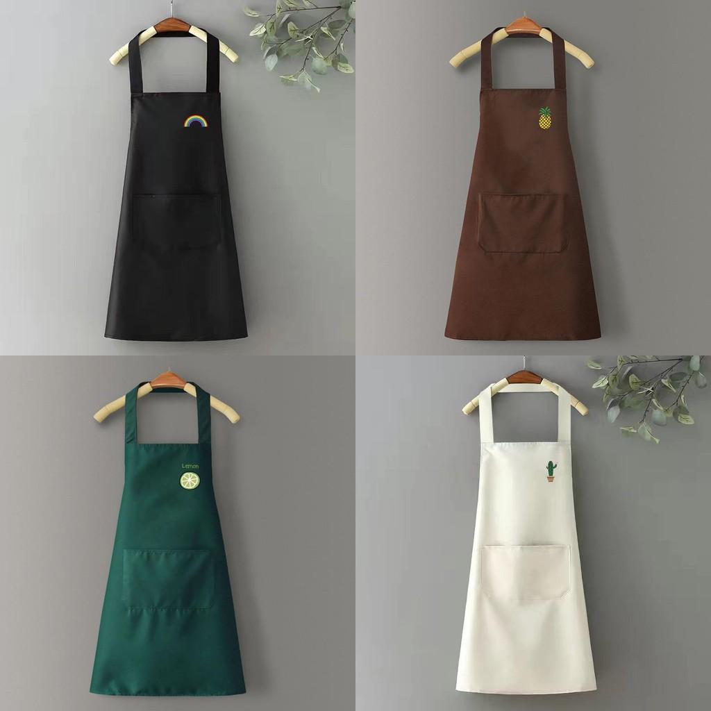 Cactus Rainbow Cartoon Apron Waterproof Oil Resistant Kitchen Restaurant Simple
