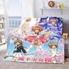 Cardcaptor Sakura Soft Warm Flannel Blanket Throw Cozy Lightweight Blanket for Sofa Bed Home Decor -QJY