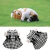 Pet Bowknot Dress Wonderful Breathable Cat Princess Dress Plaid Print Pet Dog Cat Bowknot Dress Pet Costume