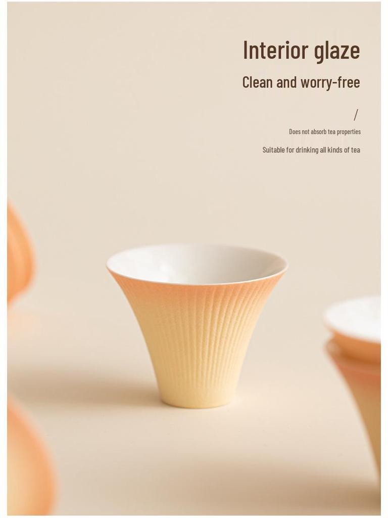 Gradient Fireworks Blooming Gaiwan Teacup Set - High-end Ceramic Kung Fu Tea Set with Gift Box for Spring Festival Souvenir