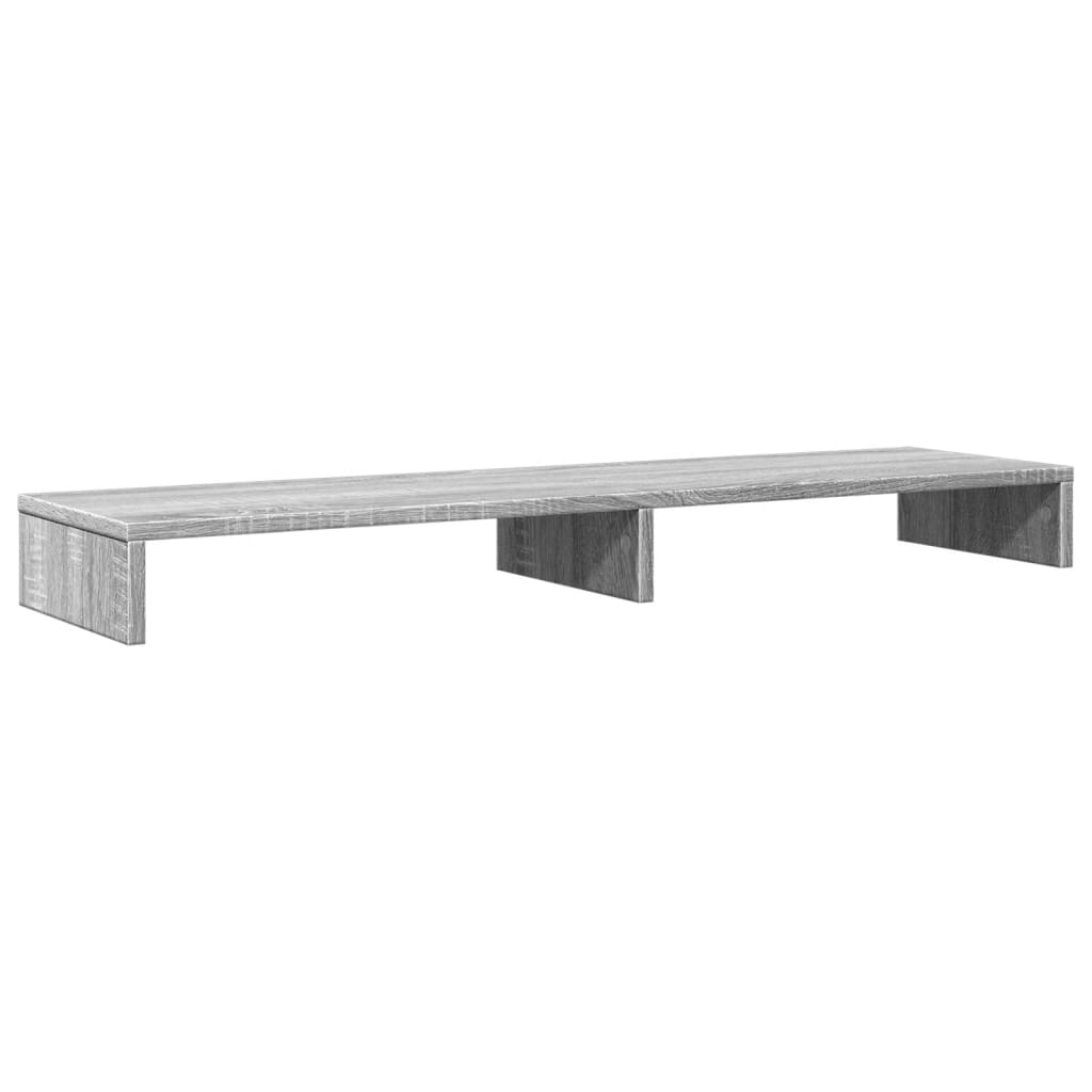 Dual Monitor Stand Gray Sonoma 100 X 27 X 10 Cm Particleboard