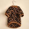 Puppy Pullover Dogs Pet Sweater Winter Leopard Print French Bulldog Winter Warm Sweater Pet Apparel Clothing
