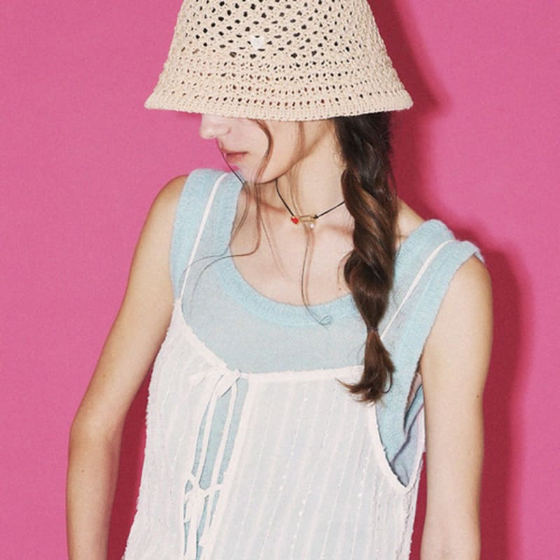 Marchen Mellow crochet bucket hat_6color