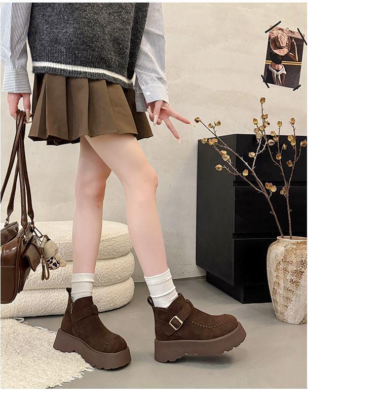 Women’s 2025 Retro Platform Martin Boots - Height-Enhancing, Thick-Soled, Autumn Must-Have, Versatile & Slimming.