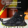 Men'S Anti-Puncture Safety Boots Steel Toe Lightweight Breathable Indestructible Shoes Soft Upper All-Season Casual Hiking Shoes