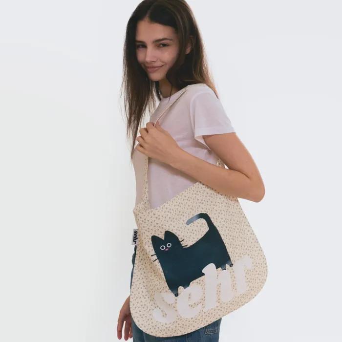 My Kitty Flower Easy Bag (Ivory)