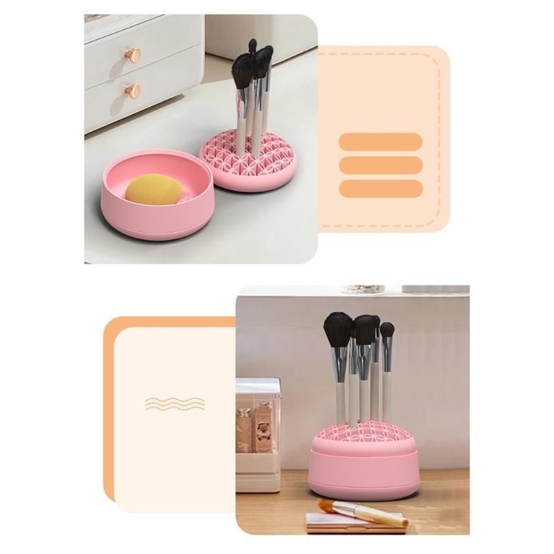 3 in 1 Silicone Makeup Brush Cleaner Convenient and Portable to Cleaning Your Brushes for Women Girls