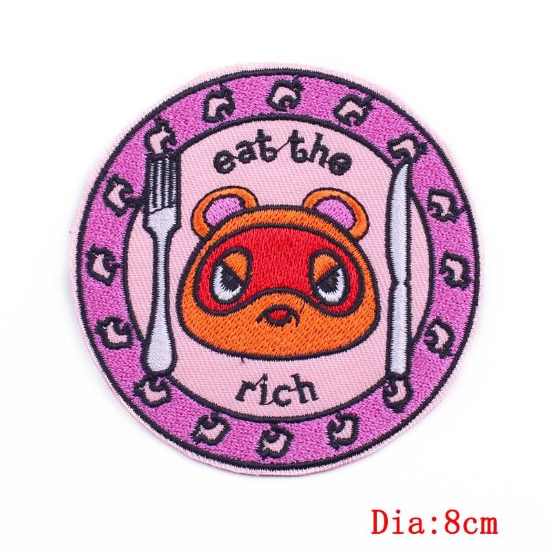 Cartoon Letters Applique Iron On Patches On Clothes Phrase/Text Embroidered Patches For Clothing Stickers Sewing Fusible Badges