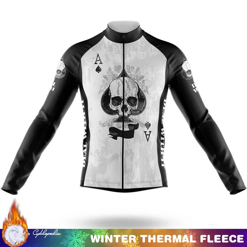 Mtb Clothing Men SKULL Fleece Jersey Cycling Mens Men's Shirt Thermal Winter Outfit Long Sleeve 2026 Man Road Bikes Jackets Bike