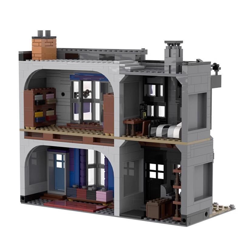 Compatible Set Diagon Alley Expansion Robe Shop Crucible Shop Puzzle Harry Potter Ornament Model