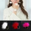 Opening Adjustable Pompom Fur Ball Ring Alloy Ring Cute Fur Ball Mink Hair Finger Ring  Women
