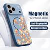 Orange Blossoms Floral Pattern For iPhone 17 Pro Max Funda iPhone 16 15 14 13 Pro Max Skin Feeling Magnetic For Magsafe Shockproof Bumper Cover