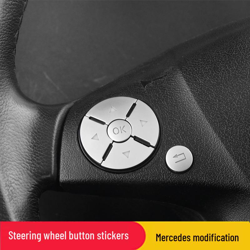 Steering Wheel Button Stickers for Modified Mercedes-Benz S-Class S300 S600 R350 R400
