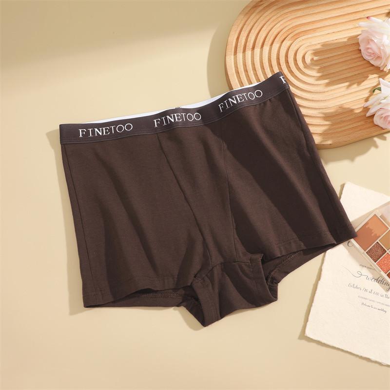 FINETOO Baumwollpanty für Damen, hohe Taille, Boxershorts, bequeme Slips, Damenunterhosen