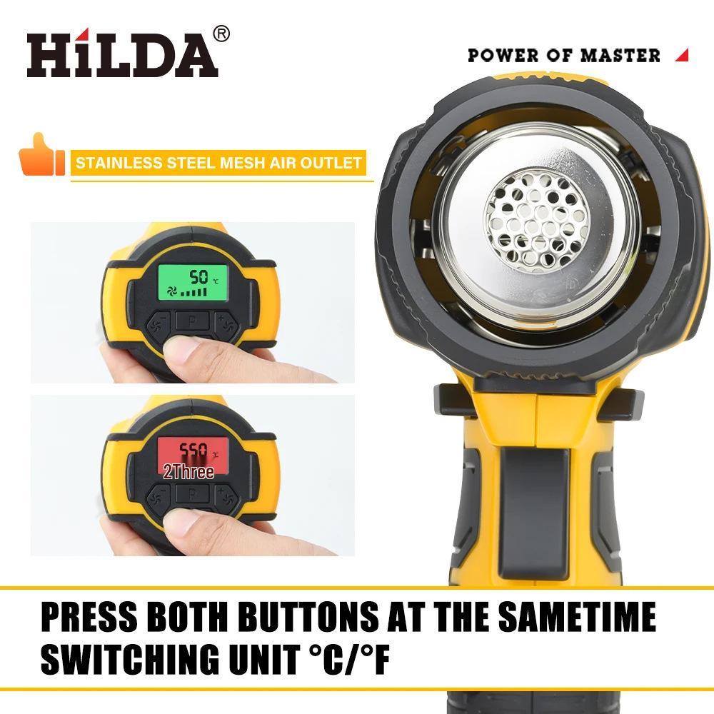 Industrial Wireless Hot Air Gun with Large Lithium Battery for Heat Shrink Film and Plastic Welding