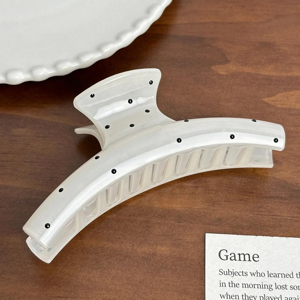 Retro Schwarz Weiß Punkte Geometrie Haarspange Damen Mädchen Elegant Haarnadeln Haarklammern Krabben Haarspangen Mode Haaraccessoires