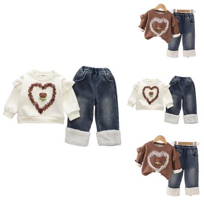 Kinder Freizeit Langarm Set, Bequeme Alltagsoutfits