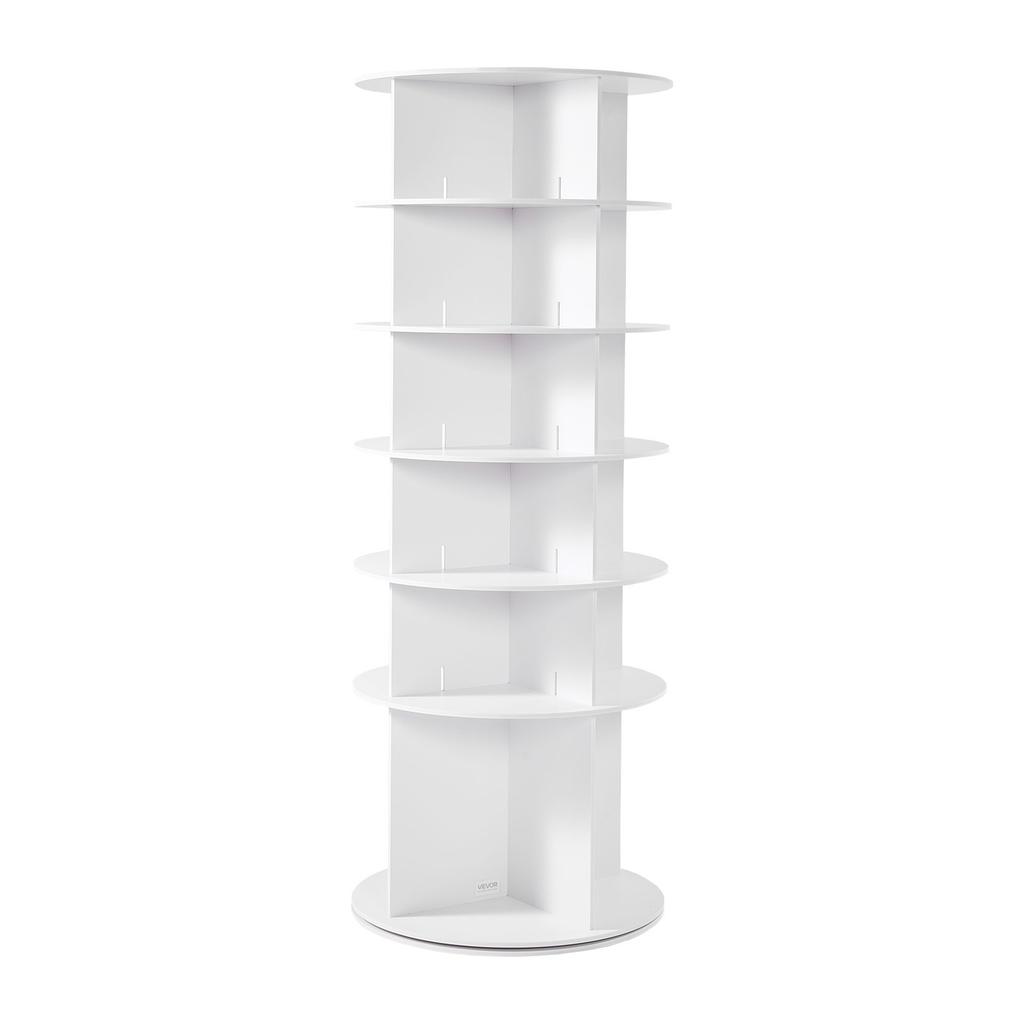 VEVOR 6 Tiers Rotating Shoe Rack Tower, 360 degrees Spinning Shoe Rack, Revolving Storage Round Carousel Display