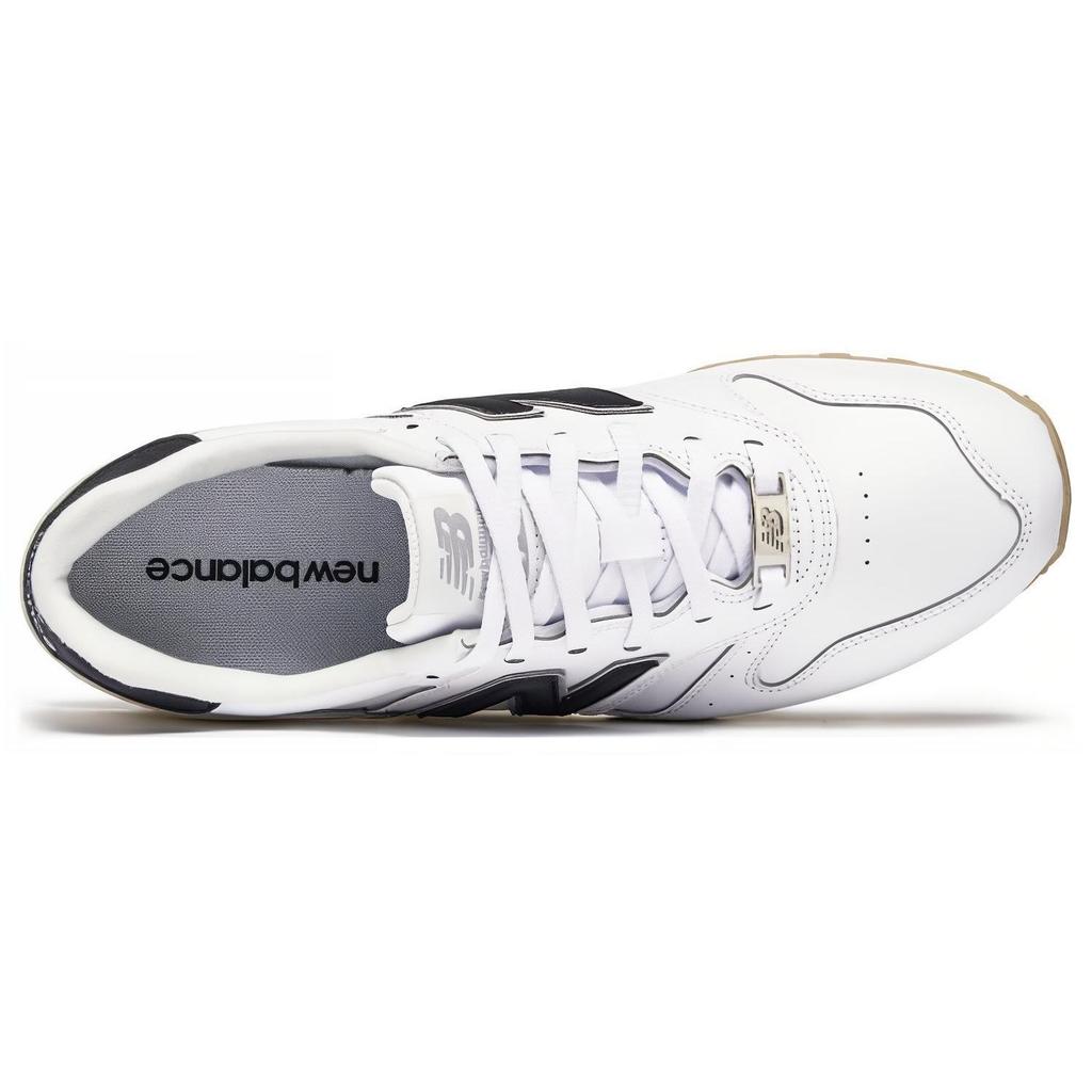New Balance NB 373 Retro Lace-Up Patchwork Leather Synthetic Low-Top Casual Running Shoes Unisex Sneaker White Black ML373PA2